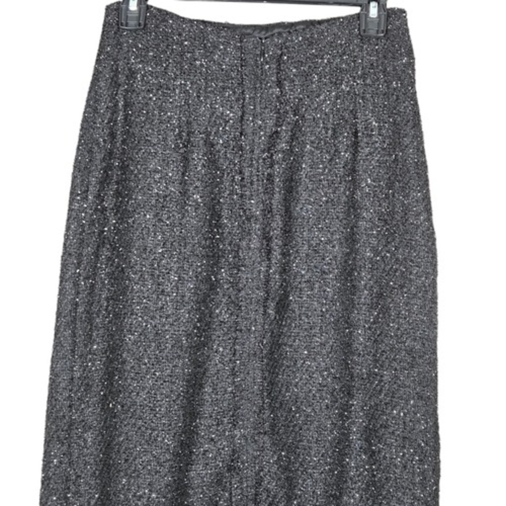Tuckernuck Pomander Place Medium Laurelle Tweed Midi Skirt NWT Black Shimmer - Picture 5 of 11